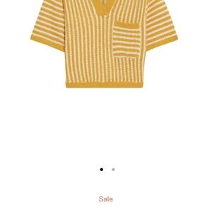 Onia Yellow and White Striped Kids Sweater